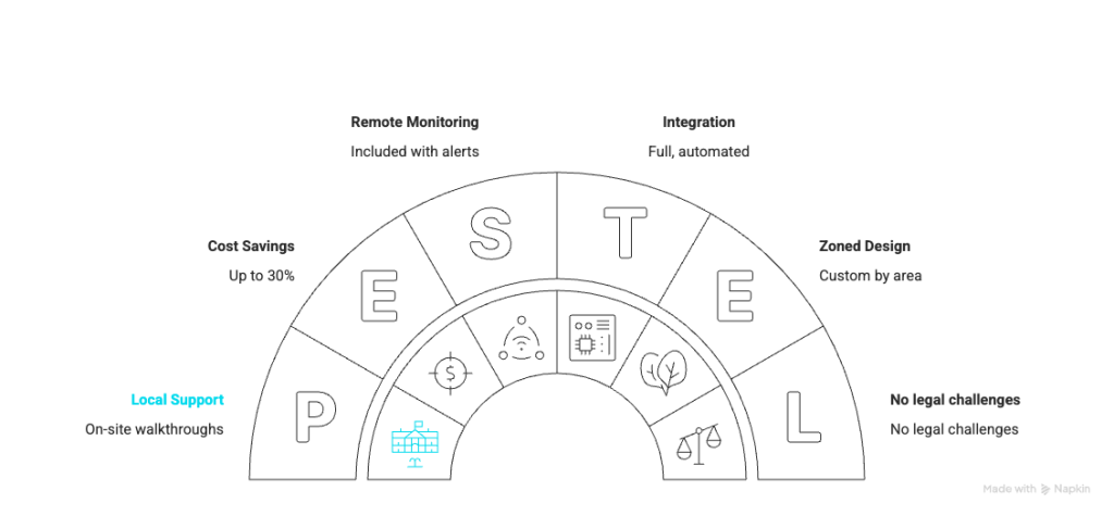 whay us diagram, Coastal Security Systems, warehouse security systems,
