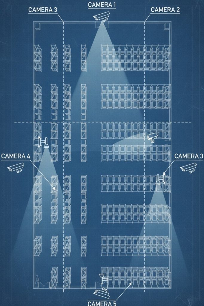 camera systems design for warehouse diagram, Coastal Security Ssytems,